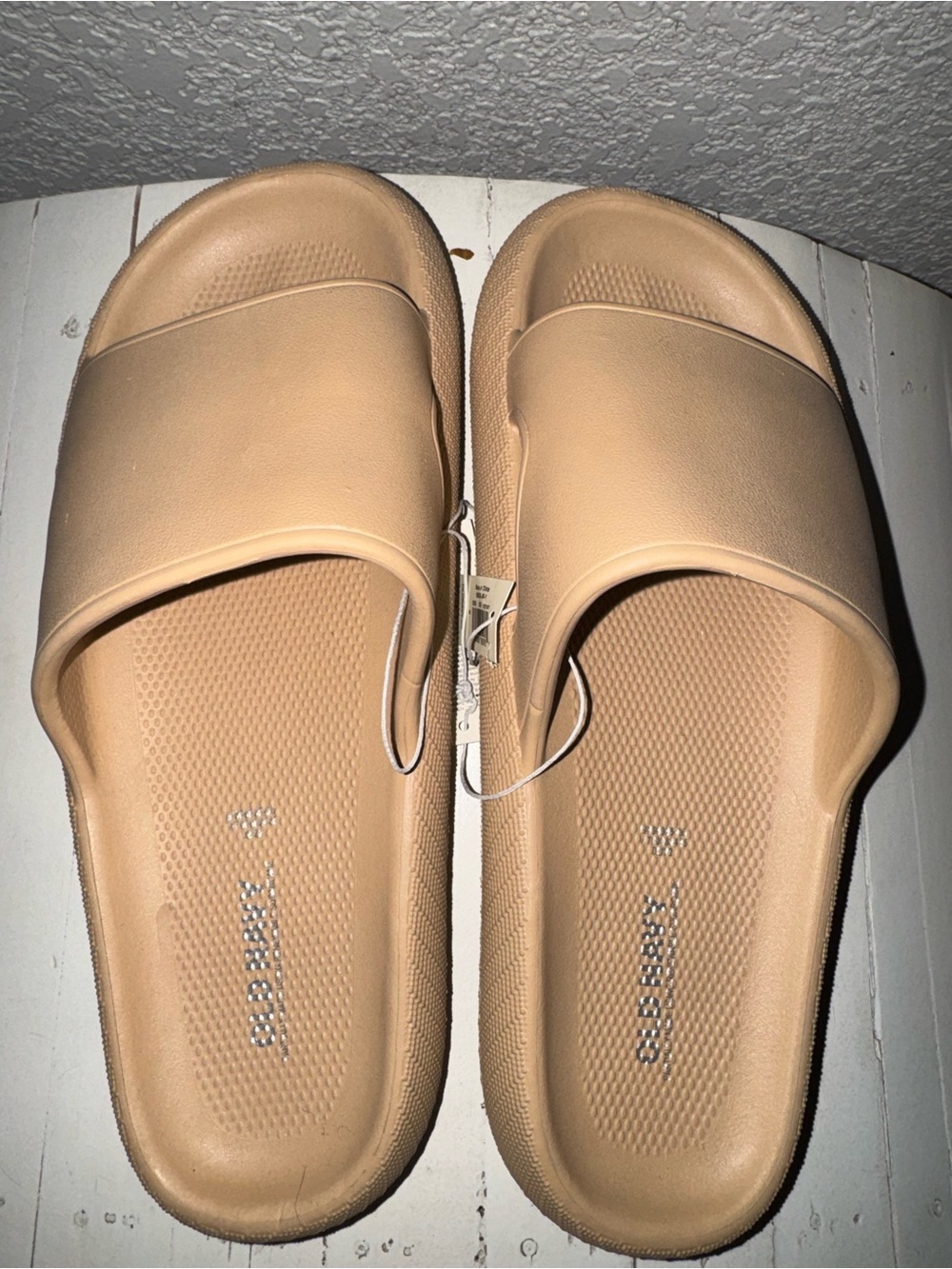 Old Navy Tan Slide Sandals